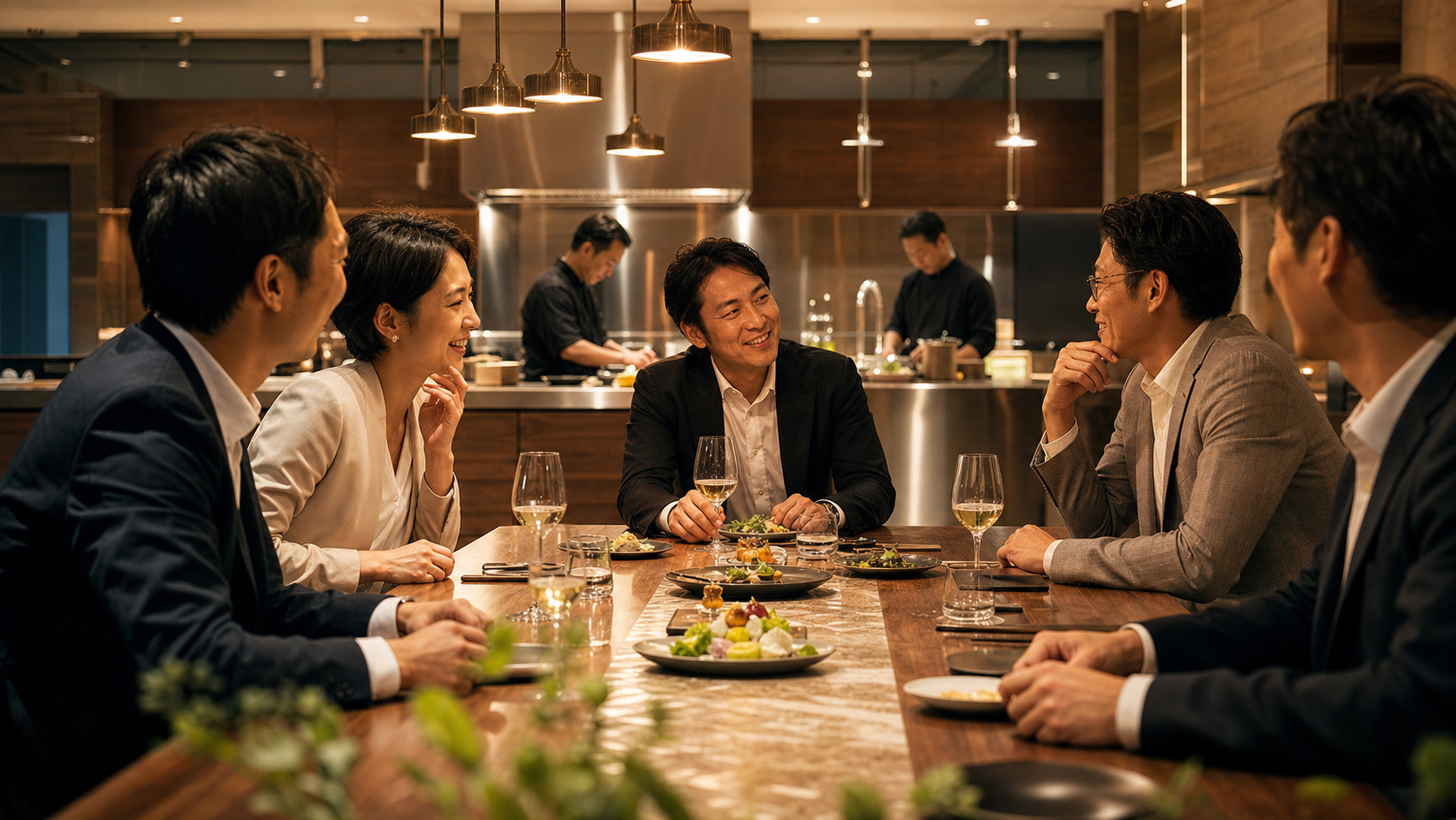 19:00 夜の会食